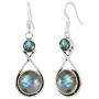 Natural Labradorite Earrings for Women Mom Wife 925 Silver Overlay handmade Dangle Earrings
