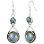 Natural Labradorite Earrings for Women Mom Wife 925 Silver Overlay handmade Dangle Earrings Natural Labradorite Earrings for Women Mom Wife 925 Silver Overlay handmade Dangle Earrings