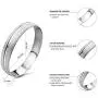 555Jewelry Womens Stainless Steel Two Tone Glitter Swirl Fashion Bangle Bracelet 555Jewelry Womens Stainless Steel Two Tone Glitter Swirl Fashion Bangle Bracelet