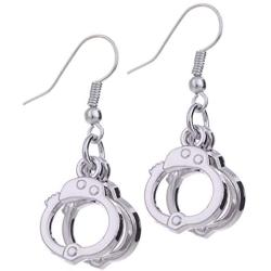 TEAMER Cute Handcuffs Shape Dangle Earrings Handcuffs Drop Earrings for Girl Women
