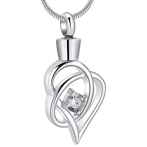 zeqingjw Infinity Heart Cremation Jewelry for Ashes Pendants Stainless Steel Inlay Crystal Memorial Urn Necklace Keepsake Jewelry zeqingjw Infinity Heart Cremation Jewelry for Ashes Pendants Stainless Steel Inlay Crystal Memorial Urn Necklace Keepsake Jewelry