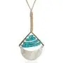 Coostuff Long Necklaces with Pendant Shell Jewelry Stone Bohemia Necklace for Women Gift
