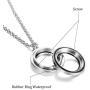 EVERLEAD Dainty Silver Necklaces for Women,316L Floating Round Locket Pendant Charms Necklaces Simple Cute Stainless Steel Toughened Glass Necklaces for Women Friendship Necklace