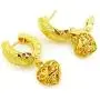 Heart Dangle 22K 24K THAI BAHT YELLOW GOLD PLATED EARRINGS JEWELRY Heart Dangle 22K 24K THAI BAHT YELLOW GOLD PLATED EARRINGS JEWELRY
