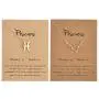2pcs Zodiac Necklace 12 Constellation Pendant Necklace Zodiac Sign Birthday Gifts for Women and Girls