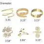 6Pcs/Set Coil Upper Arm Bracelet Arm Cuff Open Armlets Armband for Women Girl Jewelry Minimalist Bangle Adjustable Alloy Filigree Swirl