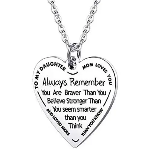 PARTNER Daughter Gift from Mom Dad Pendant Necklace Jewelry from Mom Dad Inspirational Necklace for Daughter Granddaughter PARTNER Daughter Gift from Mom Dad Pendant Necklace Jewelry from Mom Dad Inspirational Necklace for Daughter Granddaughter