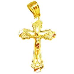 AMZ Jewelry 10K Yellow Gold Cross Pendant Cross Pendant for Gold Necklace