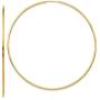 Large 14k Yellow Gold Continuous Endless Hoop Earrings, 1.2mm Tube