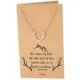 Quan Jewelry Deer Antler Pendant Gemini Necklace, Birthday Gifts for Women, Animal Handmade Jewelry Gift with Inspirational Quote on Greeting Card Quan Jewelry Deer Antler Pendant Gemini Necklace, Birthday Gifts for Women, Animal Handmade Jewelry Gift with Inspirational Quote on Greeting Card