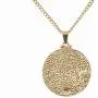 Dicksons Saint Michael Protect Us Engraved Pendant 24 Inch Round Gold Oxidized Pewter Neckace in Jewelry Box with Prayer Card