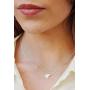 Lucky Feather Sterling Silver Dipped Will You Be My Bridesmaid Necklace with Crystal Accent Stone and Adjustable Chain
