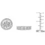 Dazzlingrock Collection Round Gemstone & Diamond Ladies Vintage Style Wedding Band, Sterling Silver
