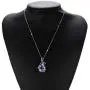 TENGYUE 14K Silver Teardrop Crystals Pendant -Dainty Necklaces for Women- Simple Necklace Gifts for Women/Mother,16''+2''