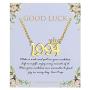 MOROTOLE Birth Year Necklace with Crown 18K Gold Plated Birth Year Number Necklace Stainless Steel Birthday Year Pendant Necklace for Women Girls,1990-2010
