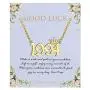 MOROTOLE Birth Year Necklace with Crown 18K Gold Plated Birth Year Number Necklace Stainless Steel Birthday Year Pendant Necklace for Women Girls,1990-2010