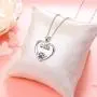 S925 Sterling Silver Cute Paw Print Heart Pendant Necklace for Dog Lover Women Paw Jewelry 18 inches S925 Sterling Silver Cute Paw Print Heart Pendant Necklace for Dog Lover Women Paw Jewelry 18 inches