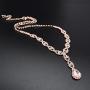 UDORA Crystal Necklace Earrings Jewelry Sets for Bridesmaid Bridal Wedding Party