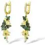 Santuzza Butterfly Drop Earrings 925 Sterling Silver Green Spinel Gold Star Flower Dangle Earring Jewelry For Women Santuzza Butterfly Drop Earrings 925 Sterling Silver Green Spinel Gold Star Flower Dangle Earring Jewelry For Women