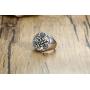 VNOX Stainless Steel Viking Celtic Cross Irish Knot Triquetra Trinity Triangle Signet Ring Band for Men