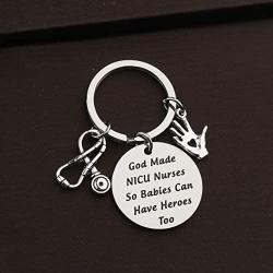 CENWA NICU Nurse Gifts Midwife Jewelry God Made NICU Nurses So Babies Can Have Heroes Too Keychain