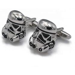 Classic Movie Design Cufflinks Vintage Jewelry Galactic Empire Storm Trooper Spaceship Cuff Button