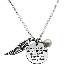 Beeshion Sympathy Gift Personalized Stainless Steel Necklace and Keychain Memorial Jewelry