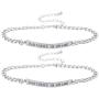 LUX ACCESSORIES Silver Tone Partners in Crime BFF Best Friend Bracelet Set