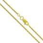 925 Italian Sterling Silver 1mm - 5.5mm Solid Rope Diamond Cut Chain, FREE Microfiber Cloth, Yellow Gold Plated Link Necklace & Bracelet, Giorgio Bergamo