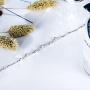 ESSIE ODILA Women 925 Sterling Silver Bracelet Boho Beach Dainty Dot Fashion Beads Chain Silver Ball CZ Bracelet for Women
