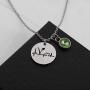 FUSTMW Vegan Heartbeat Symbol Necklace Vegetarian Gift Green Rhinestone Vegan Jewelry Animal Rights Gifts for Animal Lover
