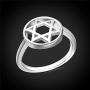 U7 Jewelry Platinum or 18K Gold Plated Star of David Ring, Signet Ring for Men and Women, Size 6 to 11