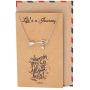 Quan Jewelry Arrow Necklace with Heart Charm, Positive Reminder Sideways Arrow Pendant, Graduation Gifts, Dream Necklace with Inspirational Quote