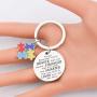 WSNANG Autism Awareness Gift Keychain You are Braver Stronger Smarter Than You Think Keychain Inspirational Jewelry Gifts for Autistic People Autistic Encouragement Gift