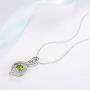 Sterling Silver Forever Love Infinity Necklace for Mom Wife Birthday Gifts Ruby Peridot Blue Sapphire Pink Tourmaline Citrine Jewelry for Her