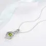 Sterling Silver Forever Love Infinity Necklace for Mom Wife Birthday Gifts Ruby Peridot Blue Sapphire Pink Tourmaline Citrine Jewelry for Her