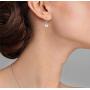 925 Sterling Silver Earrings, BoRuo Cubic Zirconia Round Cut Dangle Earrings