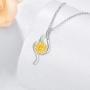KINGWHYTE 925 Sterling Silver for Women Silver Jewelry Necklace 18+2'' Chain