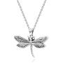 Memorial Ash S925 Sterling Silver Dragonfly Urn Pendant Necklace Cremation Jewelry for Ashes Cremate Bereavement Keepsake Gifts for Loss of a Loved One