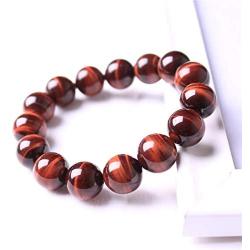 DUOVEKT Natural Red Tiger Eye Bracelet for Women Man Crystal Stone Round Beads Stretch Jewelry 8mm 10mm 12mm 14mm 16mm 18mm