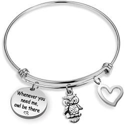 G-Ahora Best Friends Bracelet Whenever You Need Me Owl Be There Bracelet BBF Jewelry Friendship Gift Sympathy Gift Stay Strong Gift Owl Lovers Bracelet