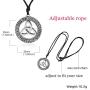 Dawapara Celtic Knot Punk Viking Runes Amulets Charm Pendant Necklace Jewelry for Men/Women Blessing Gift (Antique Silver)