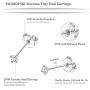Sllaiss 2mm Sterling Silver Swarovski Zirconia Stud Earrings for Women Men, Platinum/Gold/Rose Gold Plated Tiny CZ Studs