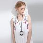 Coostuff 2018 Hotsale Handmade Women Long Necklaces Jewelry Black Sandalwood Vintage Statement Necklace for Women