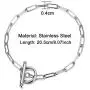 WangGao Stainless Steel OT Buckle Paperclip Link Chain Bracelet for Women Girls Popular Minimalist Jewelry WangGao Stainless Steel OT Buckle Paperclip Link Chain Bracelet for Women Girls Popular Minimalist Jewelry