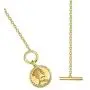 AOOVOO Coin Pendant Necklace, 14k Gold Plated Sterling Silver 16 inches Length Round Circle Disk Textured Medallion Dainty Pendant Necklace for Women Girls AOOVOO Coin Pendant Necklace, 14k Gold Plated Sterling Silver 16 inches Length Round Circle Disk Textured Medallion Dainty Pendant Necklace for Women Girls