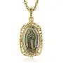 Symbols of Faith ''Inspirations'' 14k Gold-Dipped Enamel Lady of Guadalupe Medallion Pendant Necklace