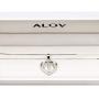 ALOV Jewelry Sterling Silver Initial Letter Alphabet Love Heart Cubic Zirconia Pendant Necklace