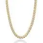Miabella Solid 18K Gold Over Sterling Silver Italian 5mm Diamond-Cut Cuban Link Curb Chain Necklace for Women Men, 16, 18, 20, 22, 24, 26, 30 Inch 925 Sterling Silver Made in Italy