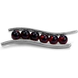 Ian and Valeri Co. Cherry Amber Sterling Silver Wave Slider Pendant